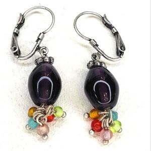 Glass Beads Charms Earrings